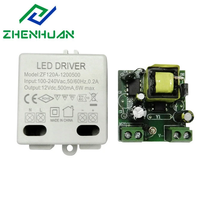Mini led driver 12V 0.5A 6W led adapter with RU CRU CE ROHS