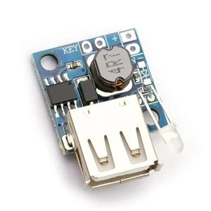 Mini USB DC-DC Step Up Converter 3V to 5V 2A Mobile Power Supply Board with Battery Indicator for Tablet PC Pad Phone