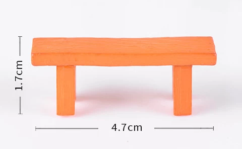 Mini Wooden Stool Resin Crafts Miniature Dollhouse Accessories Cute Resin Wooden Stool Furniture Fairy Garden Ornaments