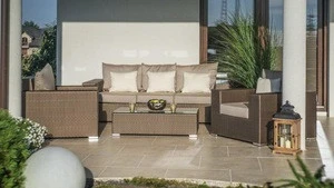 Mixarts living room furniture plastic poly all weather rattan sofa set