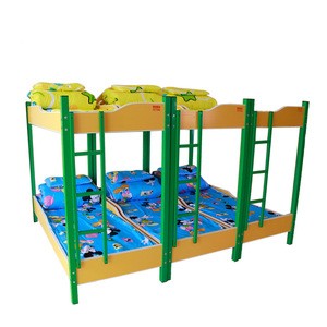 Modern design bunk beds kindergarten school color bunk beds for children