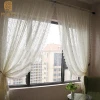Modern design living room windows pinch pleat bedroom bead valance curtain
