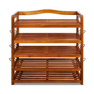 Modern Furniture Home 5 Tiers Multifunction Display Storage Shelf Amazing Cabinet Wooden Shoe Rack