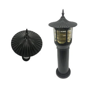 Modern garden black metal lawn lamp plug-in LED night light