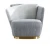 Import Modern light luxury single fabric sofa living room solid wood lounge chair solid wood furniture from China