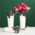 Import Modern luxury silver plating hotel decorative item ceramic vases for home decor from China