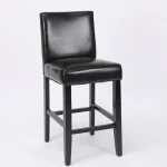 Modern red and black Pu leather bar chair