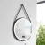 Import Modern wall mounted time display bluetooth touch screen anti-fog multi-colored round led bathroom mirror from China