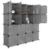 Modular Wardrobe Plastic Portable Closet Organization  Cube Storage Organizer Bedroom 25 Cubes