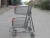 Import MOQ 100 PCS Width 22 Inches America Hot Sale Double Baskets Shopping Trolley Cart, 2 Layers Food Push Cart For Grocery Stores from China