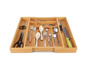 most fittable totally bamboo 8 compartments kitchen accessories cutlery utensils tray