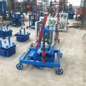 movable Manual small vibrating soil hollow cement laying block concrete brick making machine price