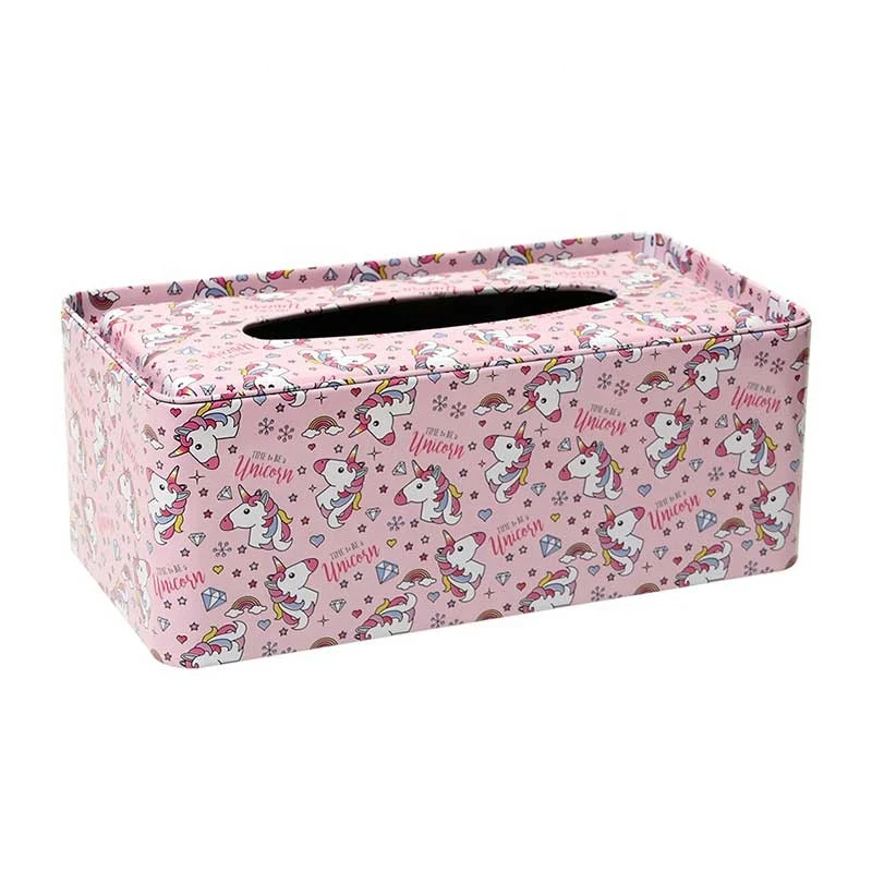 Multifunctional Metal Tissue Box With Unicorn Design For Dining Room ,Kitchen, Bedroom Dresser And Home Decoration