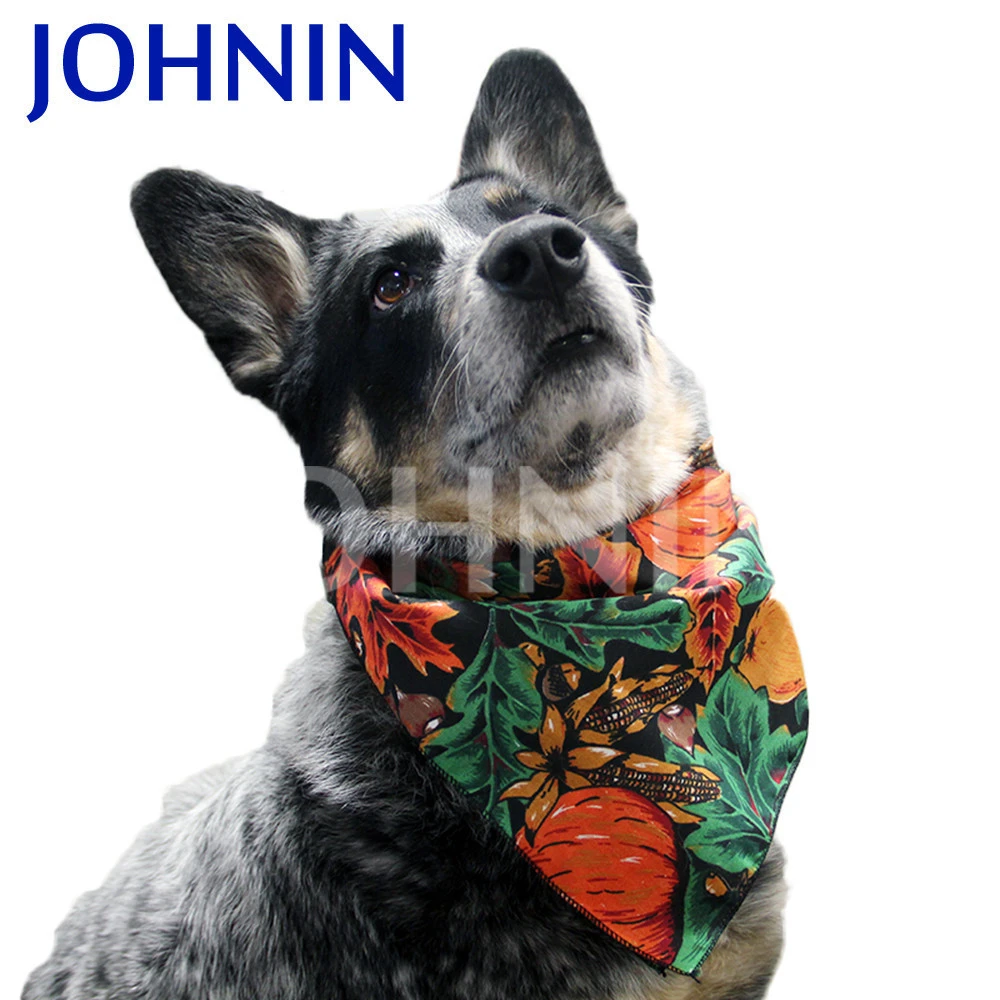 Multifunctional triangle pet safety custom printed logo dog collar bandana