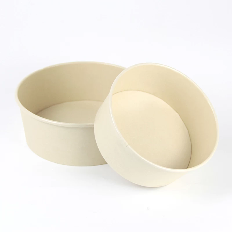 Natural Bamboo Pulp Biodegradable Eco Friendly Disposable Paper Bowls For Salad Rice All Food Cheap Price