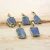 Import Natural Raw Blue Kyanite Pendant Gemstone Freeform Rough Crystal Gold Plated Necklace Pendants Vintage Stone for Jewelry making from China