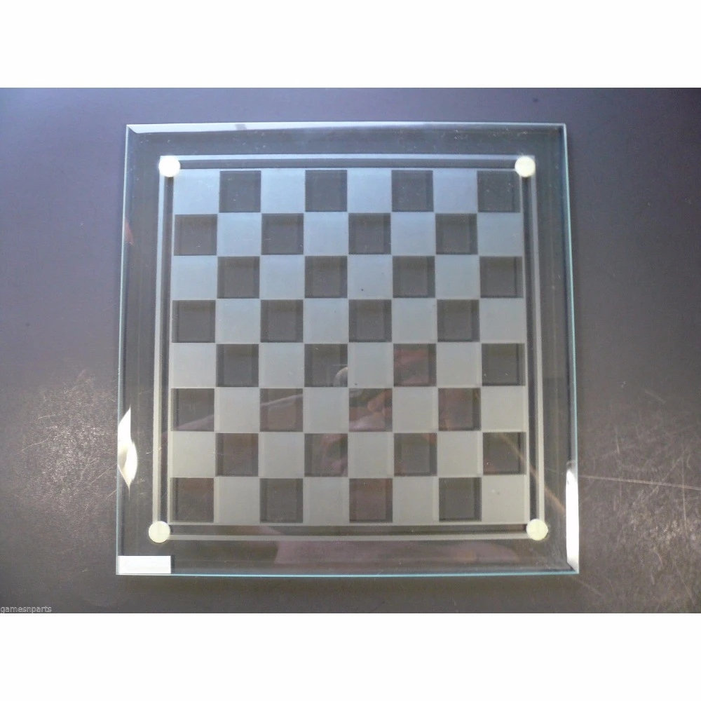 NEW 2 in 1 GLASS CHESS & CHECKERS FAMILY BOARD GAME SET