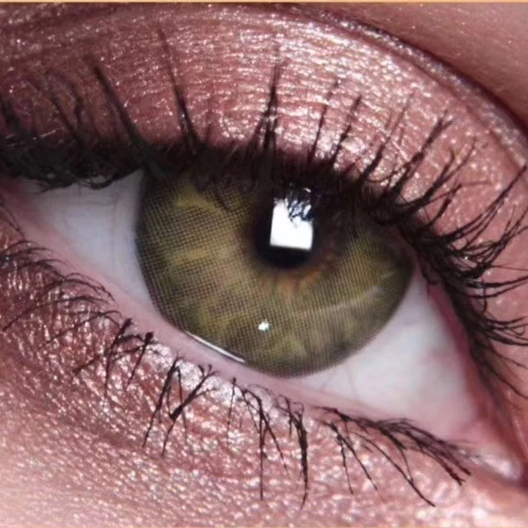 new arrival GEM brown colored contact lens contact lenses hot selling cosmetic circle soft lens  size 14mm