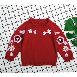 New autumn 2018 100 hand-made crochet baby clothes toddler girl sweater