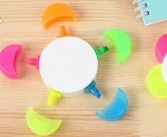 new colorful flower shape highlighters highlighter pen non-toxic highlighter marker pen