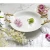 New design ceramic porcelain dinner plates brass cake stand with flower brass handle