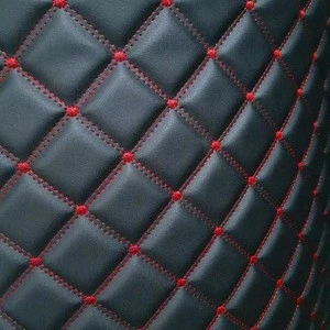 New design embroidery pvc artificial leather for car seat cover pvc synthetic leather for  car mating