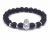 Import New Fashion Black Stone Charm Men Bracelets Popular Macrame Badge Pendant Chain Vintage Beads Bracelets Jewelry from China