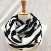 New Fashion Customize Zebra pattern Faux Rabbit Fur Collar Fur Scarf For Lady