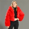 New Fashion Faux Fur Womens Coat Winter Warm Hooded Faux Fur Coat Wholesale Short Faux Fur Coat
