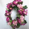 New Fashion Wedding Home Front Door Decorative Wreath Artificial Pansy Hyacinth Flower Wreath