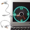 New Mini USB Fan gadgets Flexible LED Clock Cool For laptop PC Notebook Time Display high quality durable Adjustable