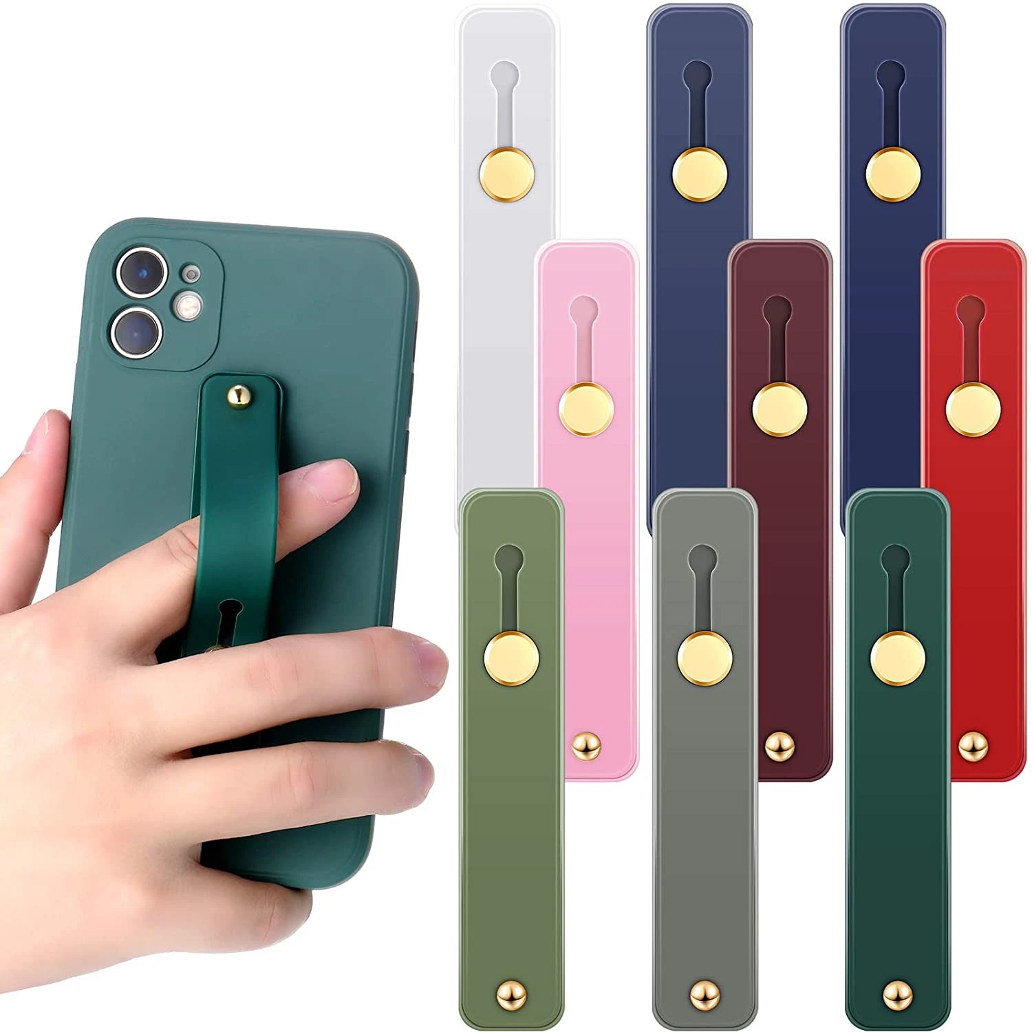 New Phone Grip Holder Portable Telescopic Finger Strap Bracket Hand Band Kickstand for Universal Phone
