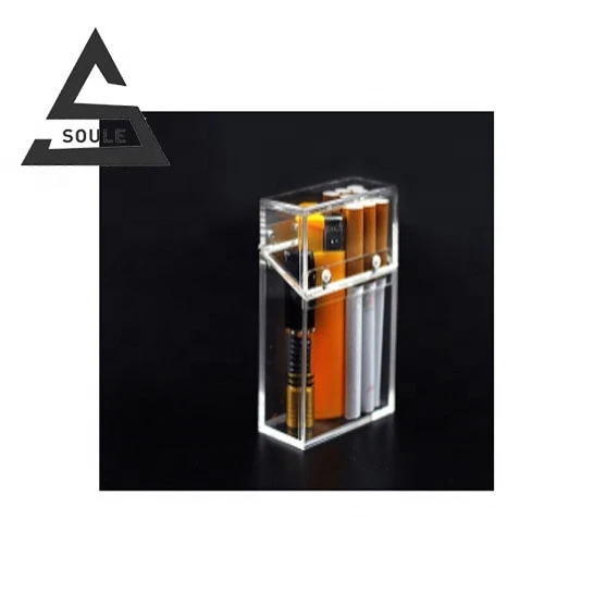 New Smoking Accessory Style Acrylic Cigarette Case Plastic Cigarette Case