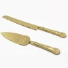 New style gold plated wedding stainless steel cake server set
