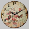 New Style OEM design Antique butterfly mdf clock