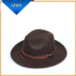 New styles wide brim wool blank felt hillbilly fedora hat