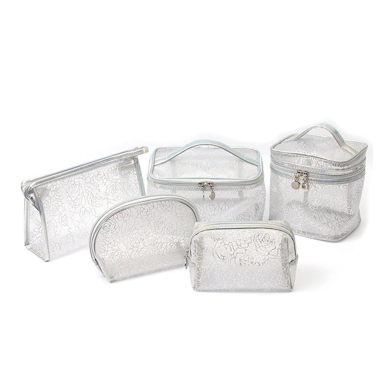 New Transparent Nylon Mesh Travel Wash Storage Portable Cosmetic Bag