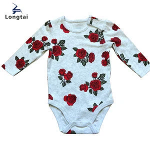 Newborn  girl flower baby romper set baby clothing sets for winter