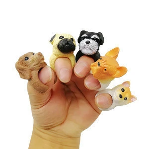 Newest Fashionable Kawaii Cute Dog Animals Rings Toys For Childrens  Adults Gifts