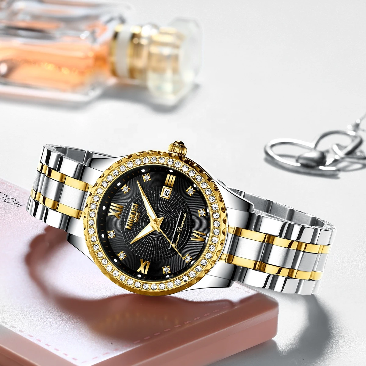 NIBOSI 2357 Women Watches Top Brand Luxury Gold Watch Sport Quartz Watch Business Reloj Waterproof Wristwatch