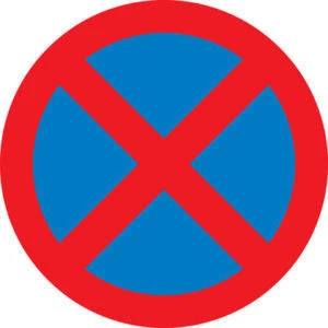 No stopping Reflective sign board