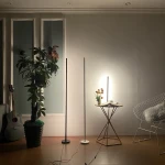 Nodic home decor bar colorful minimalist dimmable remote vertical led rgb stand floor lamp