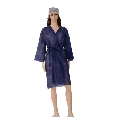 Non Woven Robe Disposable SPA Massage Barth Robe Gown