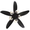 Nordic High quality led ceiling fan decorative ABS blade AC motor fan with light and remote control