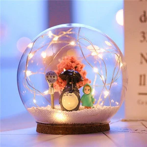 Nordic ins net red girl heart led lights room decorate chic crystal ball Korea pure fresh decoration lamp battery wholesale