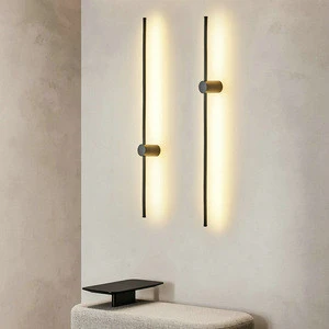 Nordic Modern Black Bedside Night Sconces Wall Lamp for Bedroom Living Room Loft Home Interior LED Decorative Lamps
