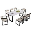Nordic Simple Design Dining Room Coffee Dinning Top Dinner Marble Dining Table Set