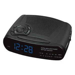 Novelty Hotel Room Supply  LED Digital Radio Snooze Alarm Clock  24 Hour Display Table AM FM Radio