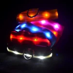Nylon LED Pet Dog Collar,Night Safety Flashing Glow In The Dark Dog Leash,Dogs Luminous Fluorescent Collars Pet Supplies