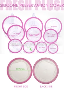 Odorless, BPA FREE and Eco-friendly Reusable Food Lid Silicone Preservation Cover